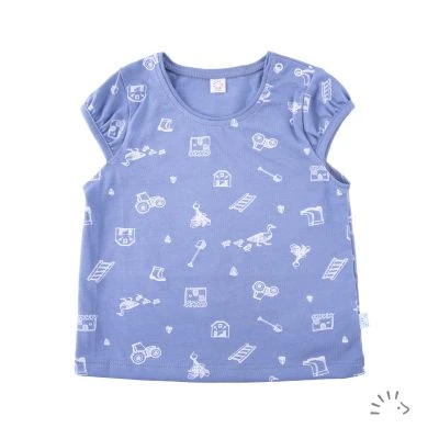 Kurzarmshirt mit Puffärmel Singel Jersey