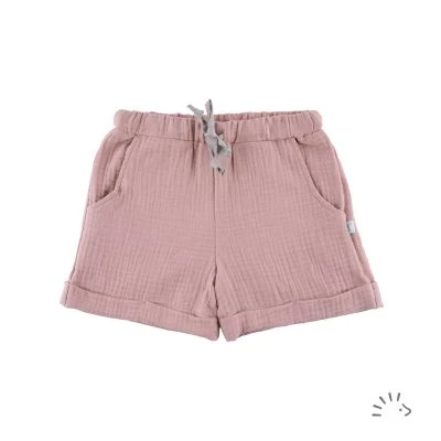 Musselin Shorts mit Krempe