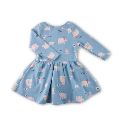 Langarmkleid Jacquard Polarbär