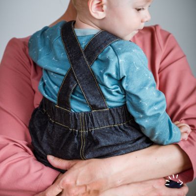 Baby Latzhose Denim Soft GOTS