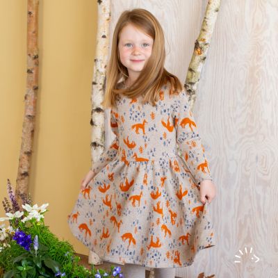 Kleid Langarm Interlock GOTS