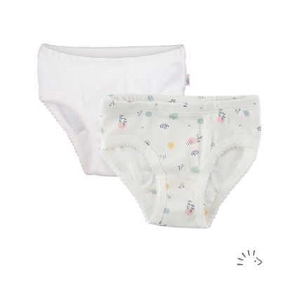 Doppelpack Mädchenunterhosen mit Spitze
