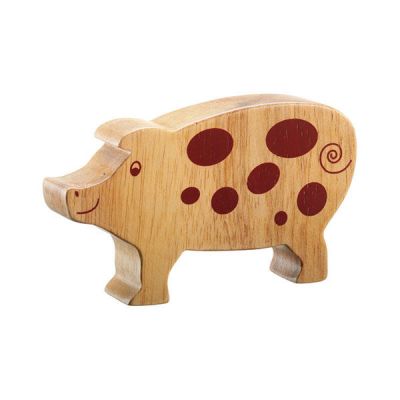 Holztier natur Schwein NA01