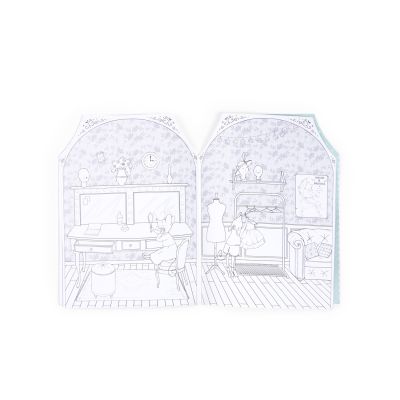 Malbuch/Haus mit Sticker
