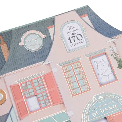 Malbuch/Haus mit Sticker