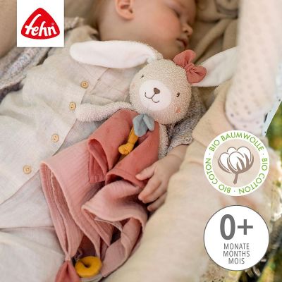 Schmusetuch Hase rosa Fehn