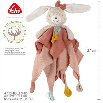 Schmusetuch Hase rosa Fehn